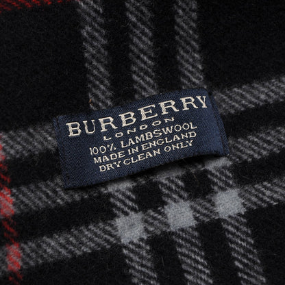Burberry Wool Nova Check Fringe Scarf Blue 5 of 5
