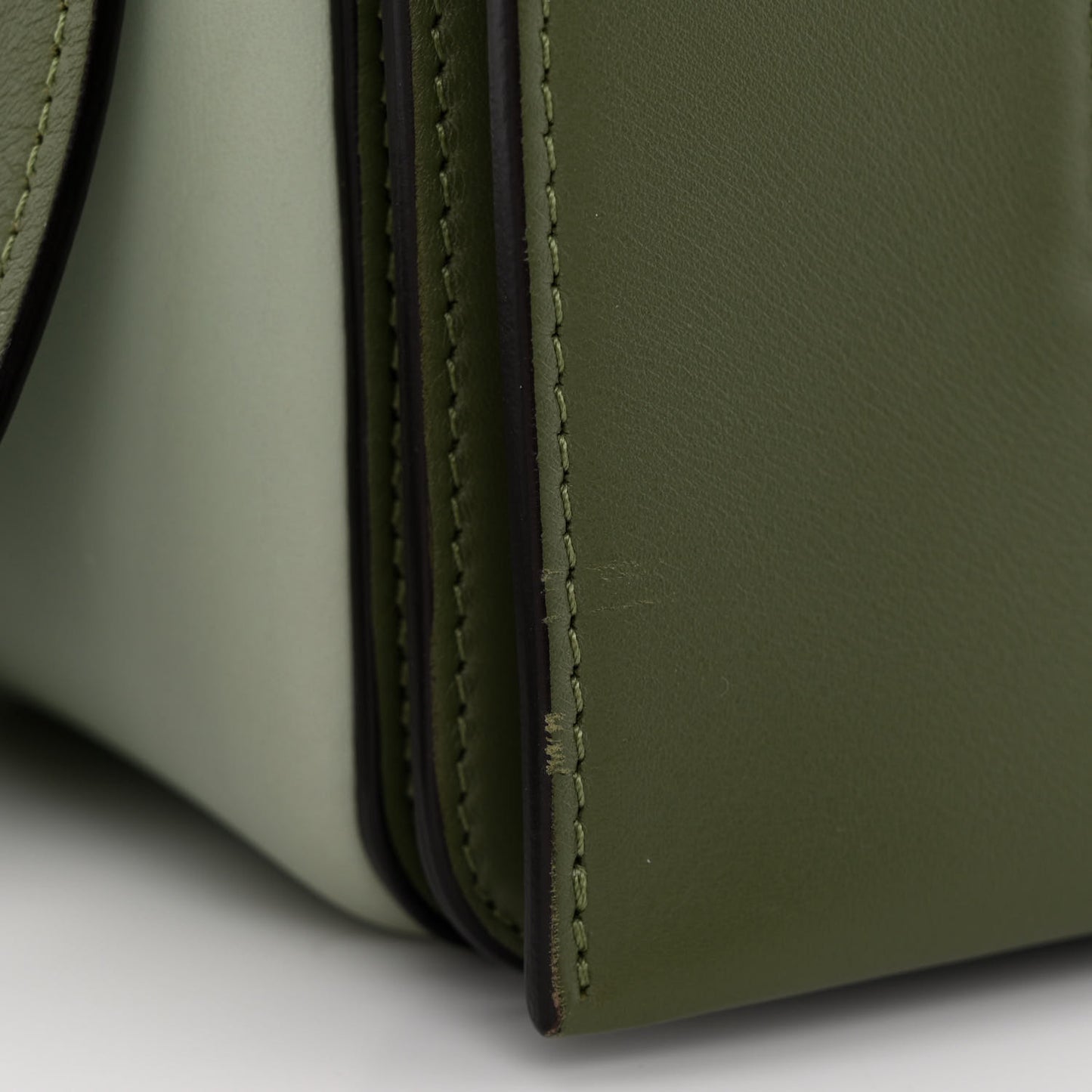 Shiny Smooth Calfskin Medium Frame Shoulder Bag Pastel Green