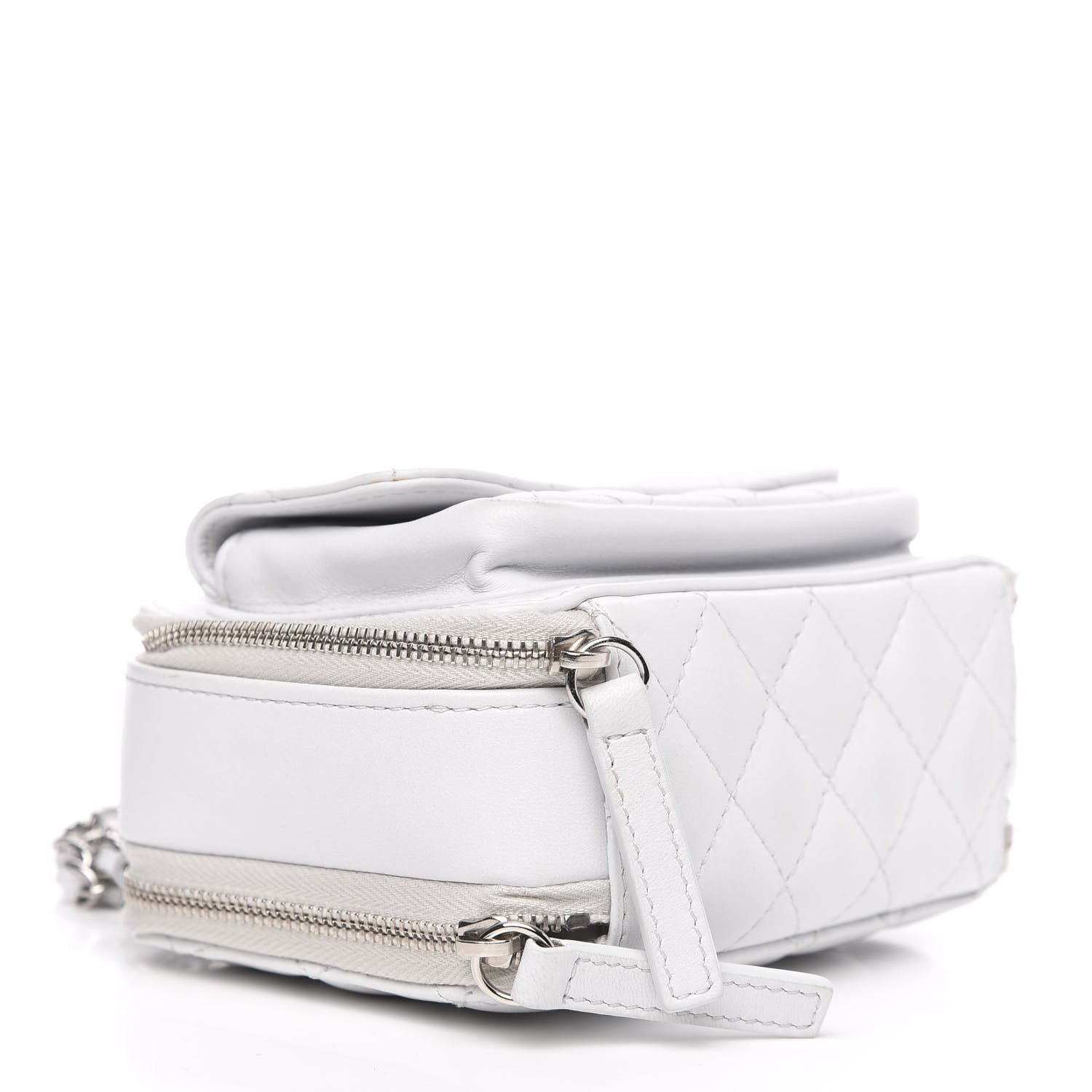Chanel Lambskin Quilted Small Pocket Box Camera Case White 4 of 13