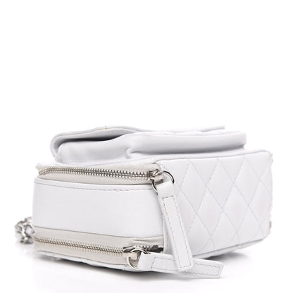 Chanel Lambskin Quilted Small Pocket Box Camera Case White 4 of 13
