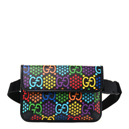 Gucci GG Supreme Monogram Psychedelic Slim Belt Bag Black 1 of 4
