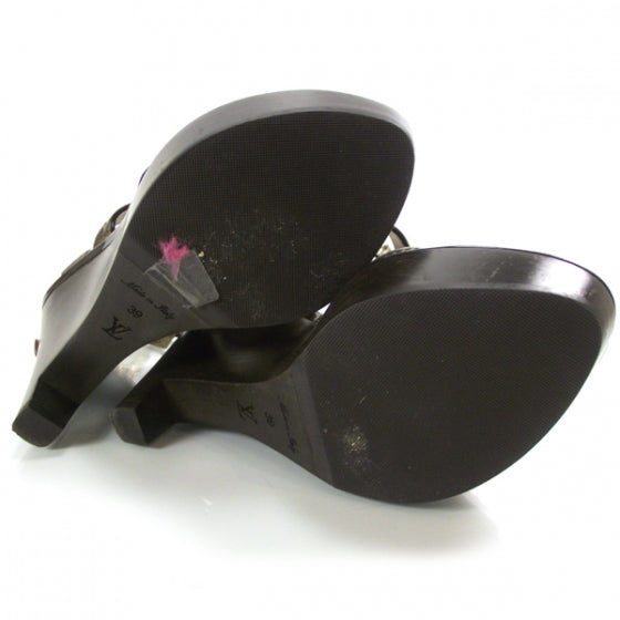 Louis Vuitton Lambskin Illusion Sandals Metallic 39 5 of 8