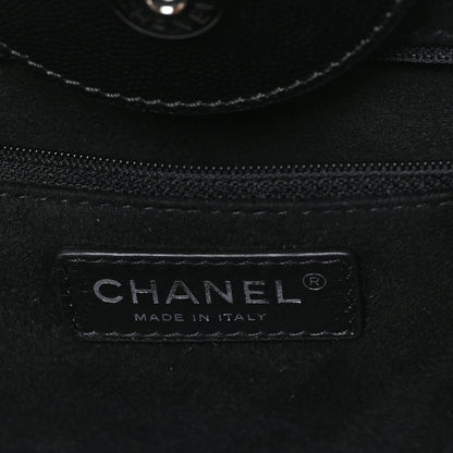 Chanel Caviar Small Studded Deauville Tote Black 6 of 10