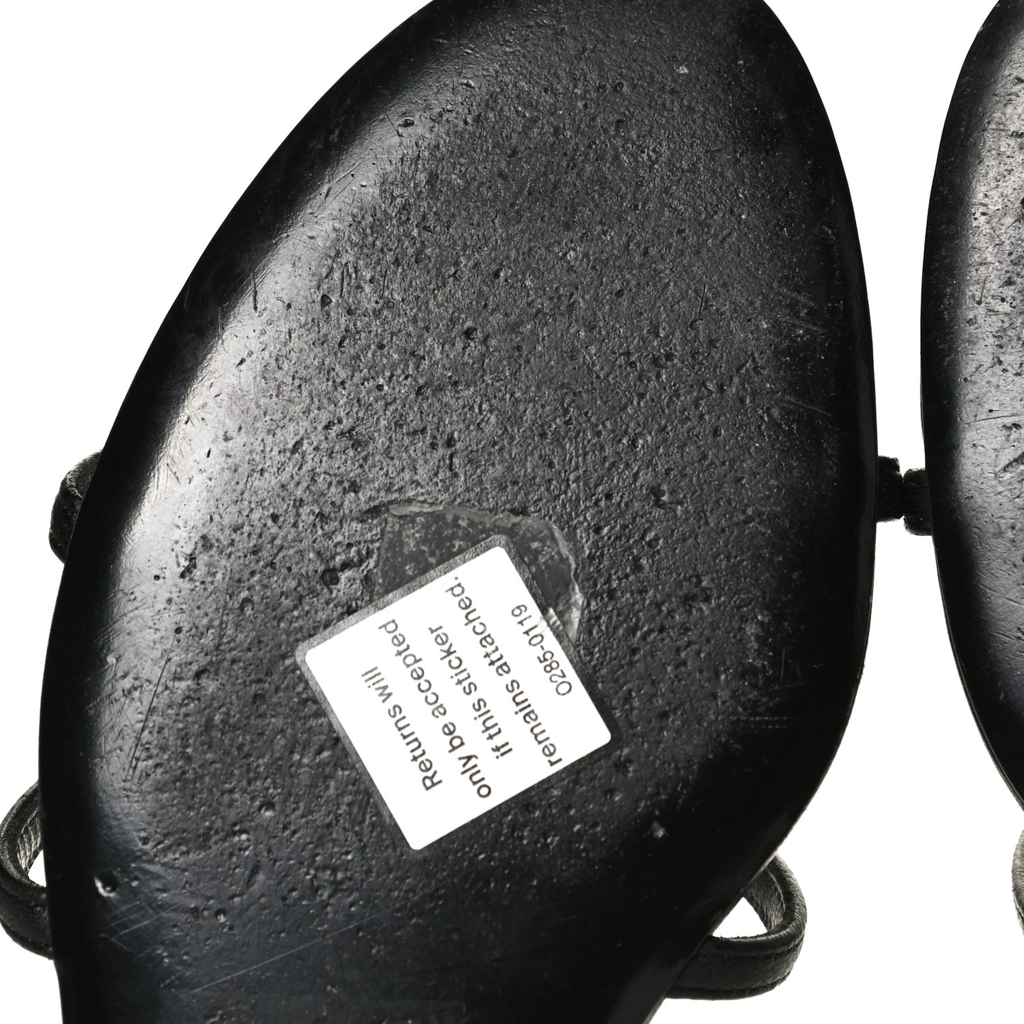 Calfskin Monogram Sandals 36 Black