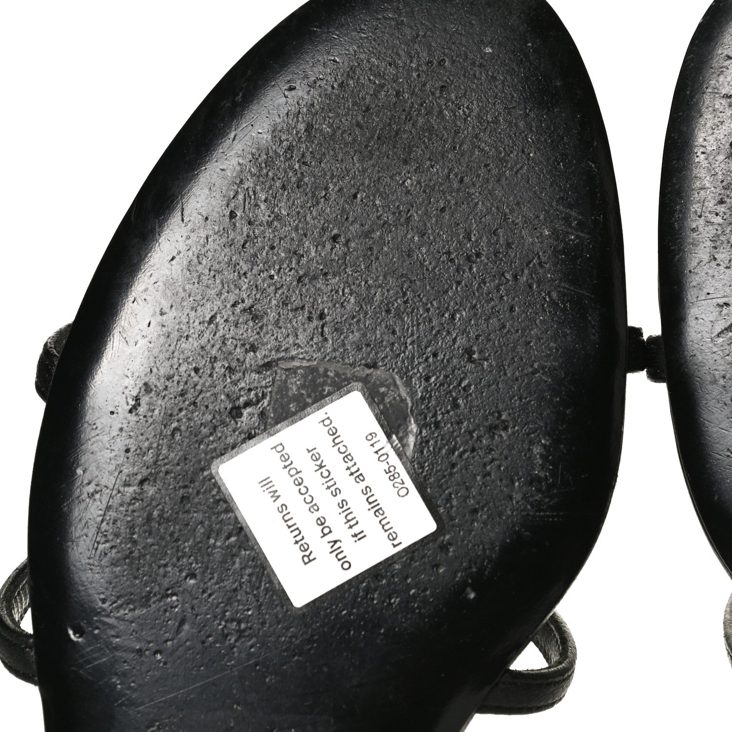 Saint Laurent Calfskin Monogram Sandals 36 Black 10 of 11