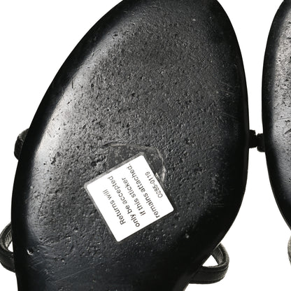 Saint Laurent Calfskin Monogram Sandals 36 Black 10 of 11