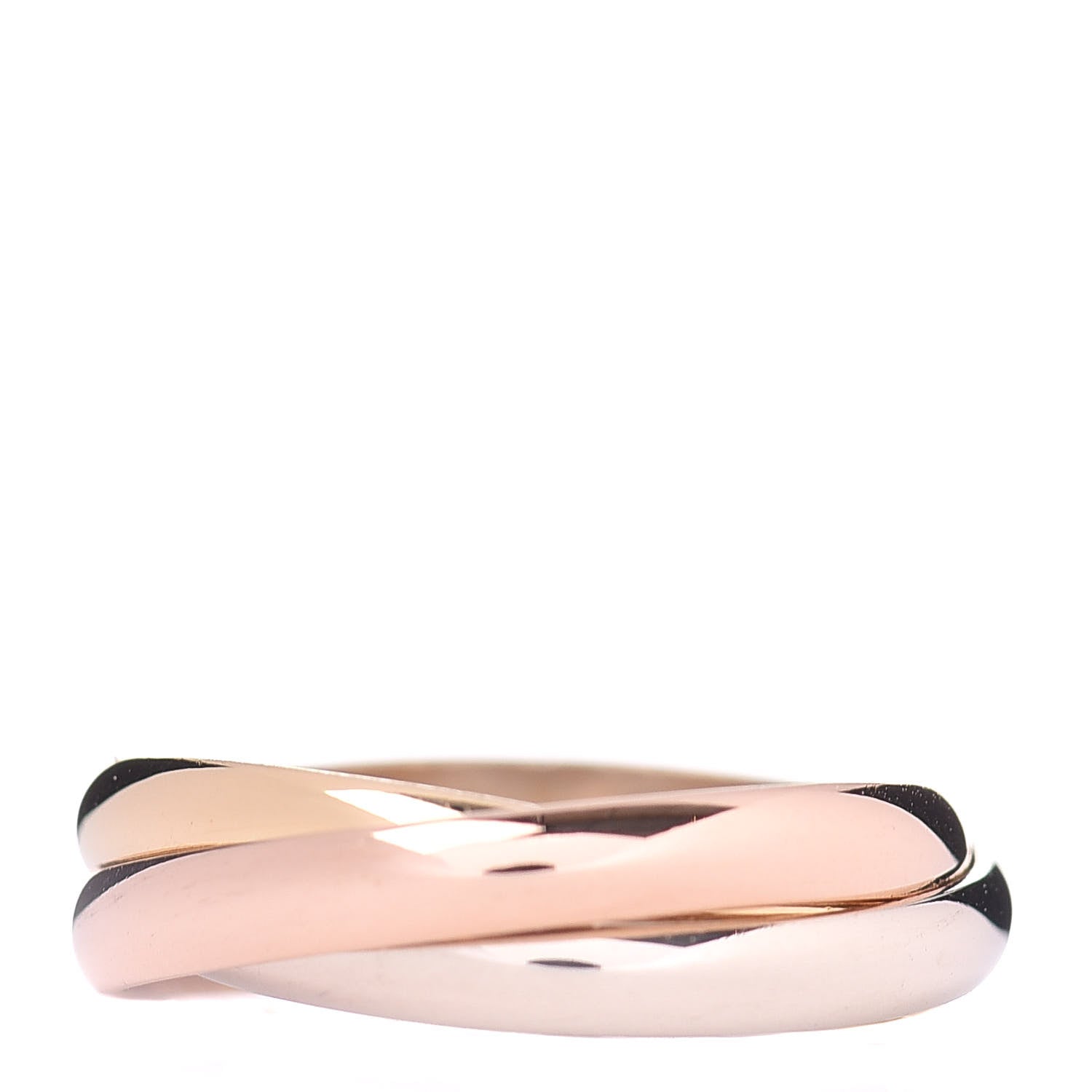 Cartier 18K Pink Yellow White Gold Small Trinity Ring 51 5.75 3 of 4