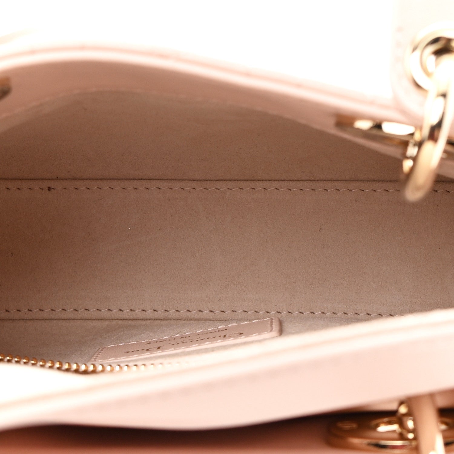 Christian Dior Lambskin Cannage Crystal Mini Lady Dior Powder Pink 5 of 10