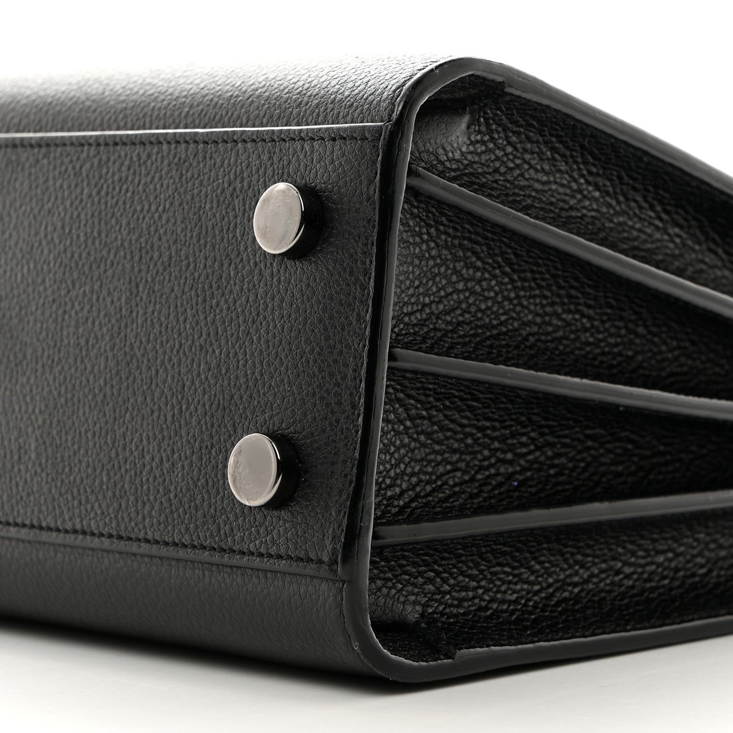 Grained Calfskin Nano Sac De Jour Black