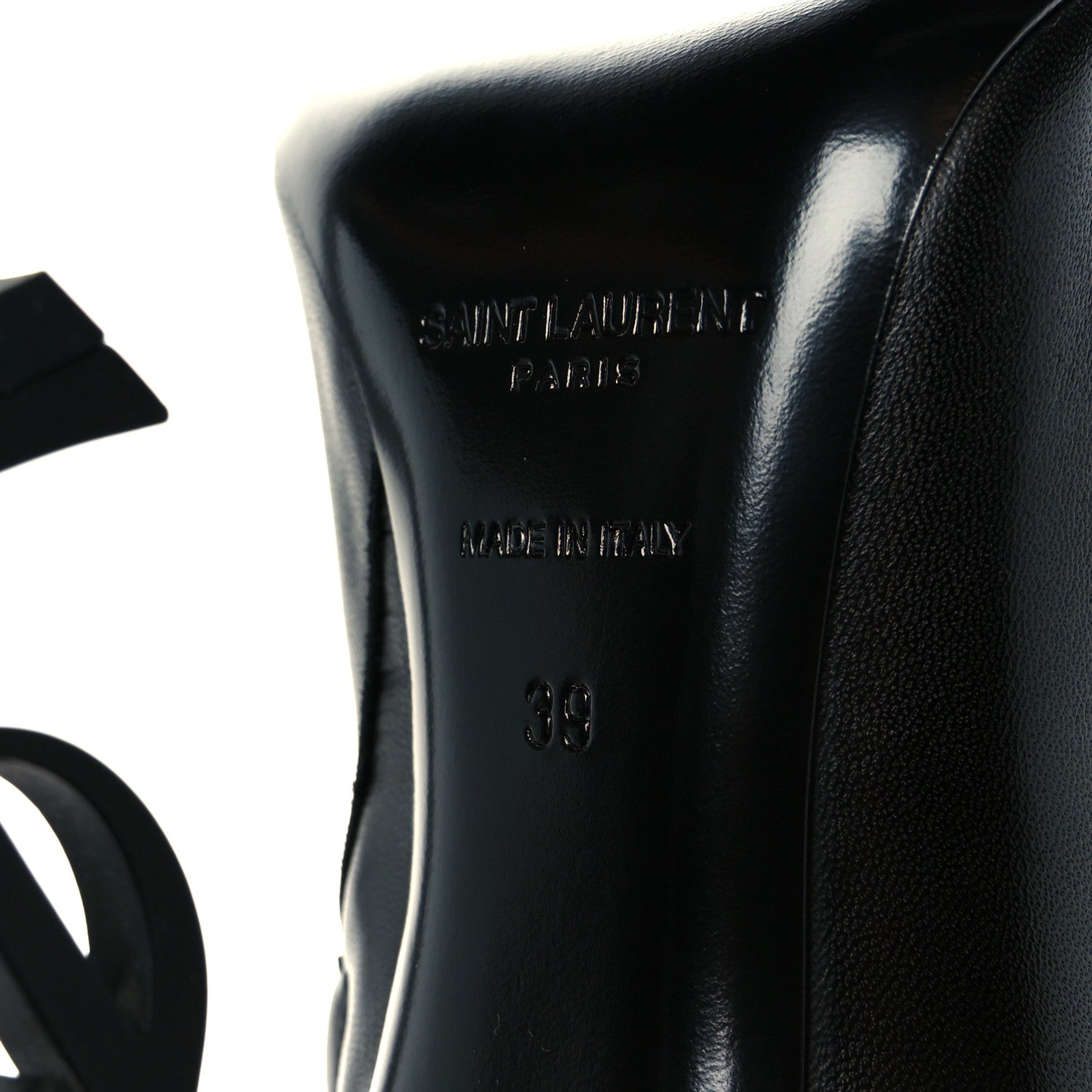 Saint Laurent Calfskin Opyum Ankle Boots 39 Black 7 of 10