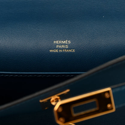 Hermes Swift Kelly Pochette Clutch Deep Bleu 6 of 7