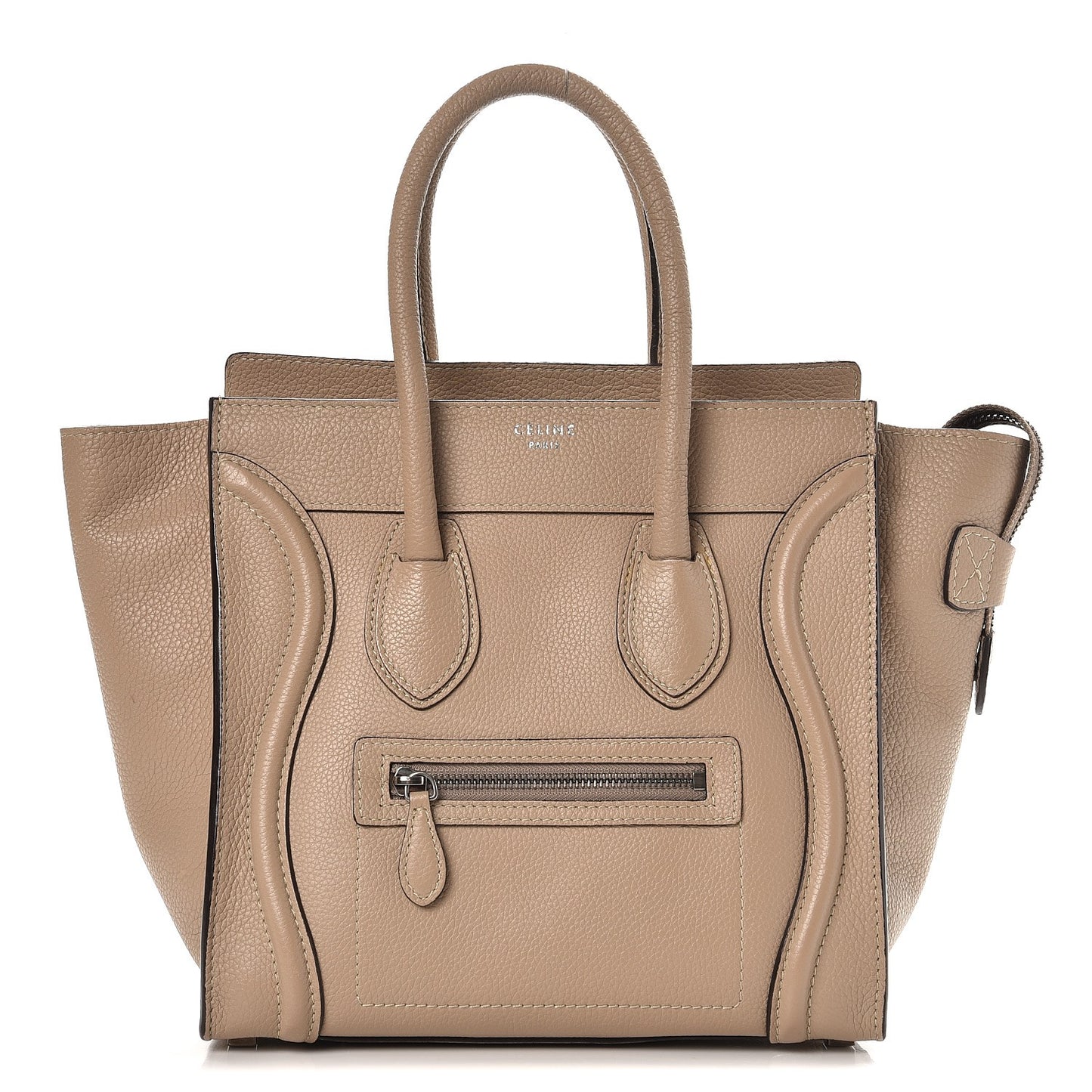 Drummed Calfskin Micro Luggage Dune