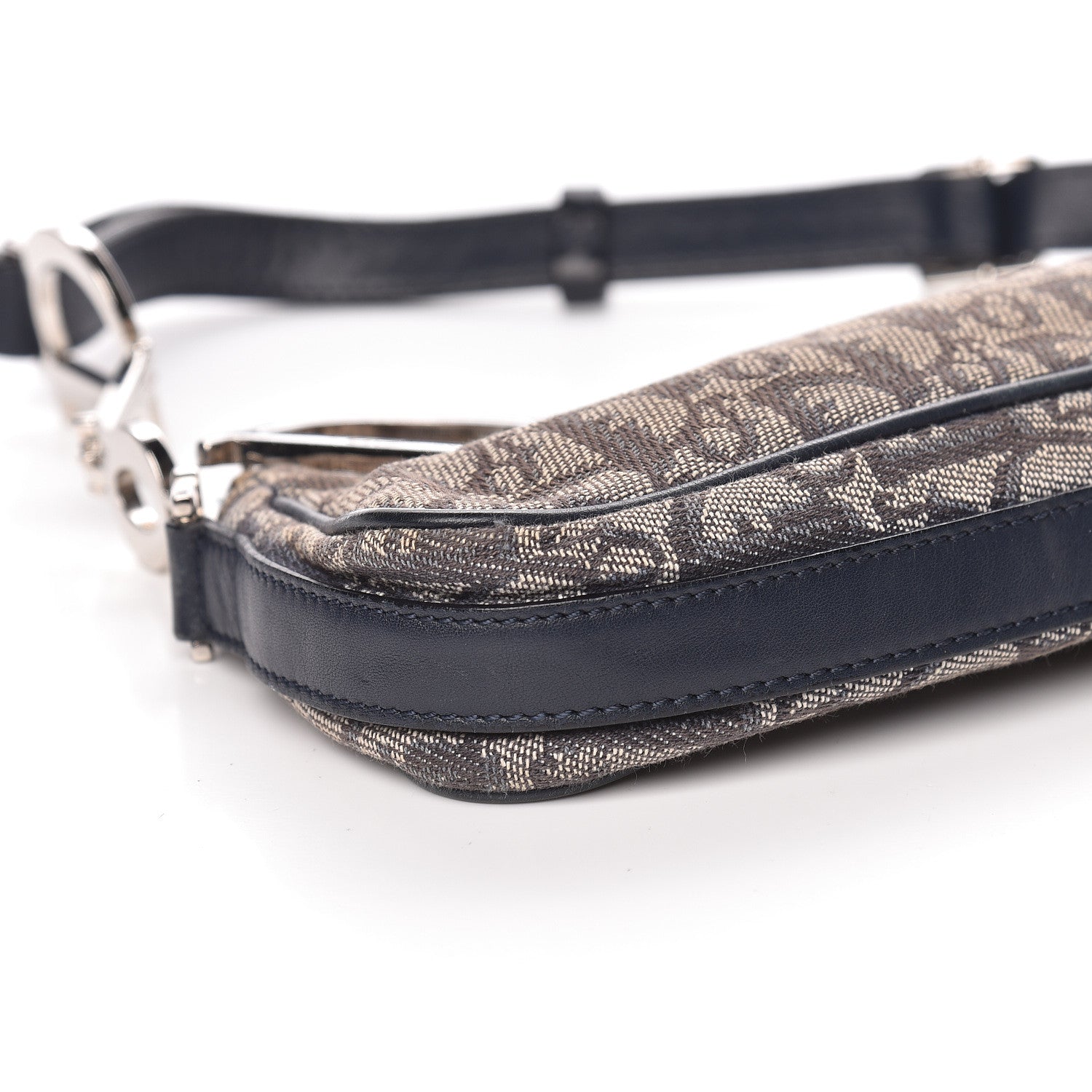 Christian Dior Monogram Shoulder Bag Pochette Blue 8 of 15