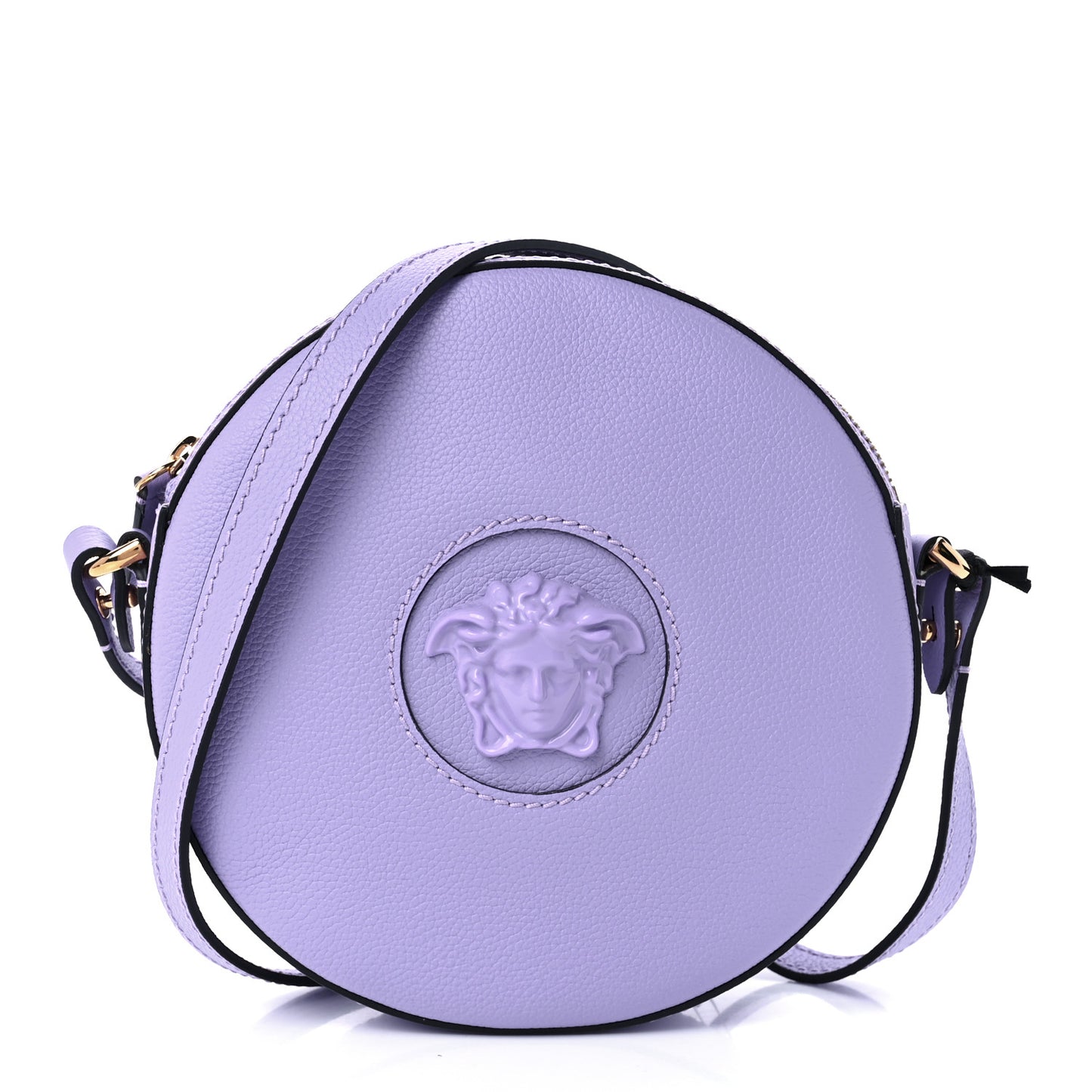 Calfskin La Medusa Round Camera Bag Lilac