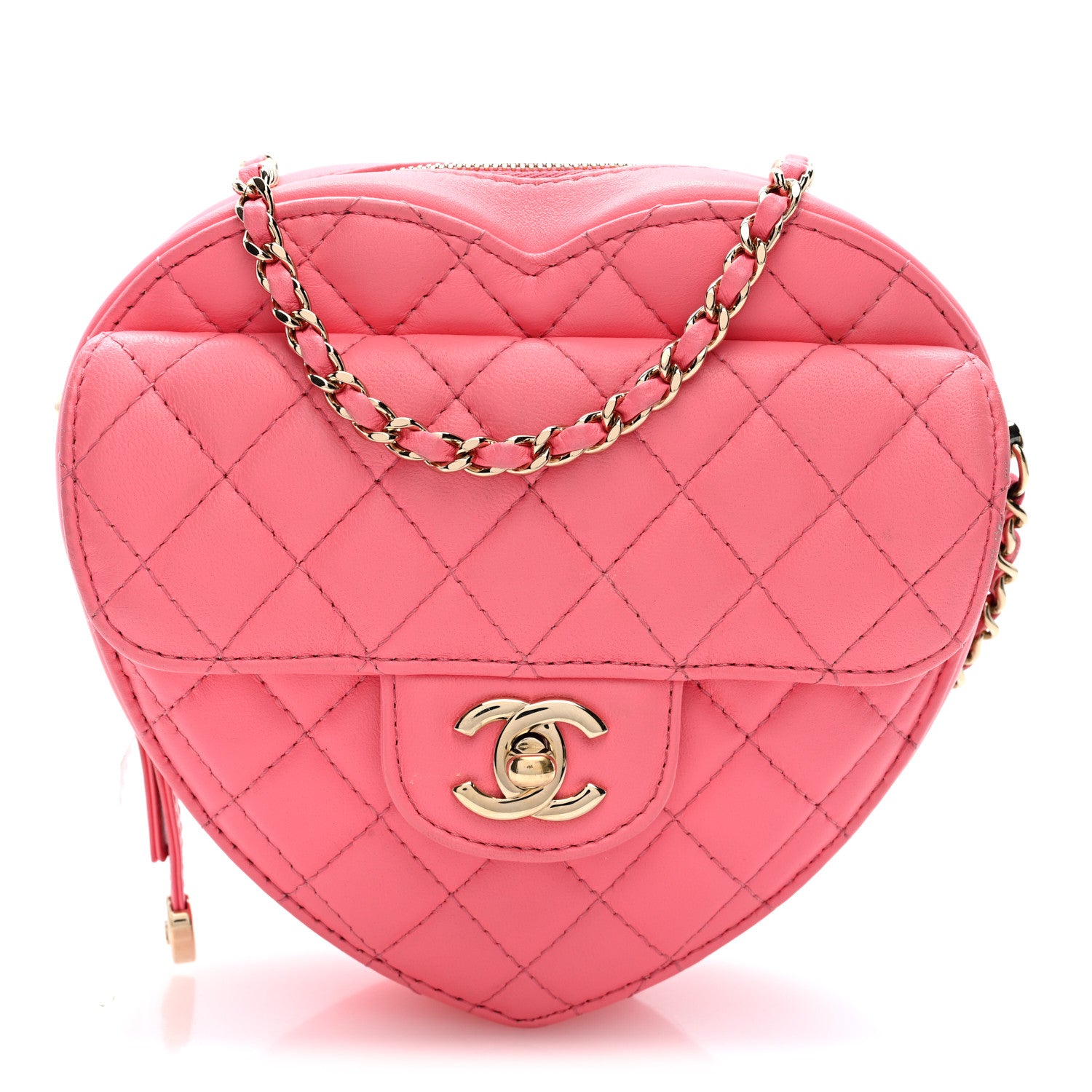 Chanel Lambskin Quilted CC In Love Heart Bag Pink 1 of 9