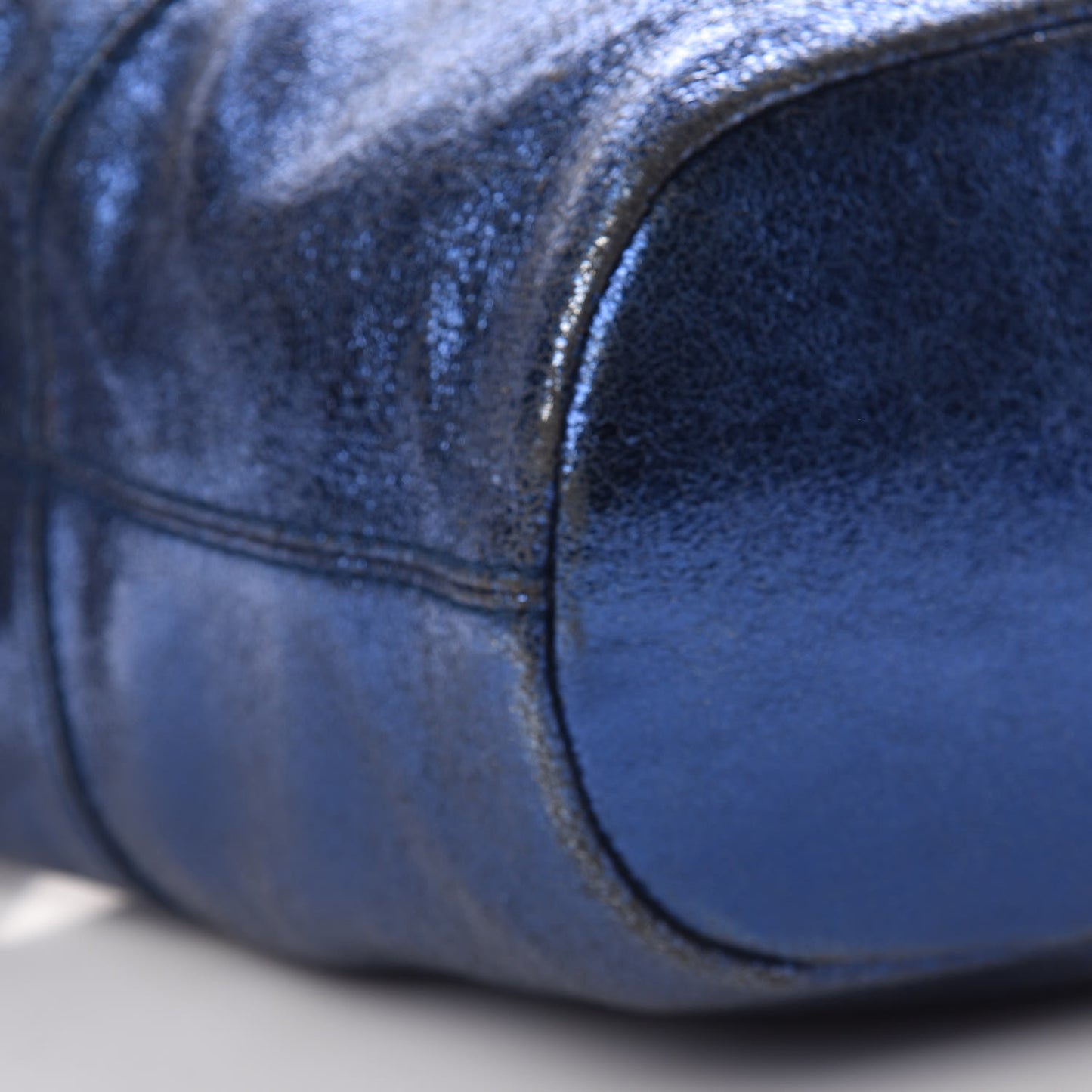 Metallic Calfskin Small Nightingale Blue