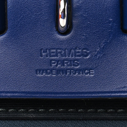 Hermes Vache Hunter Toile Herbag Zip 31 PM Vert Cypress Bleu Saphir 7 of 10