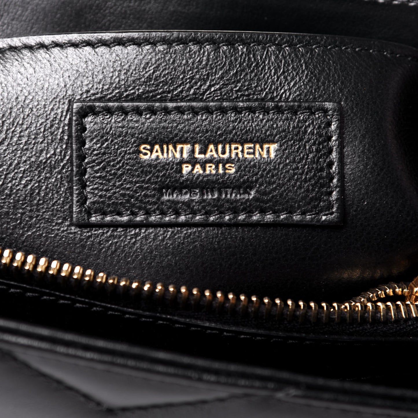 Calfskin Y Quilted Monogram Small Loulou Chain Satchel Black