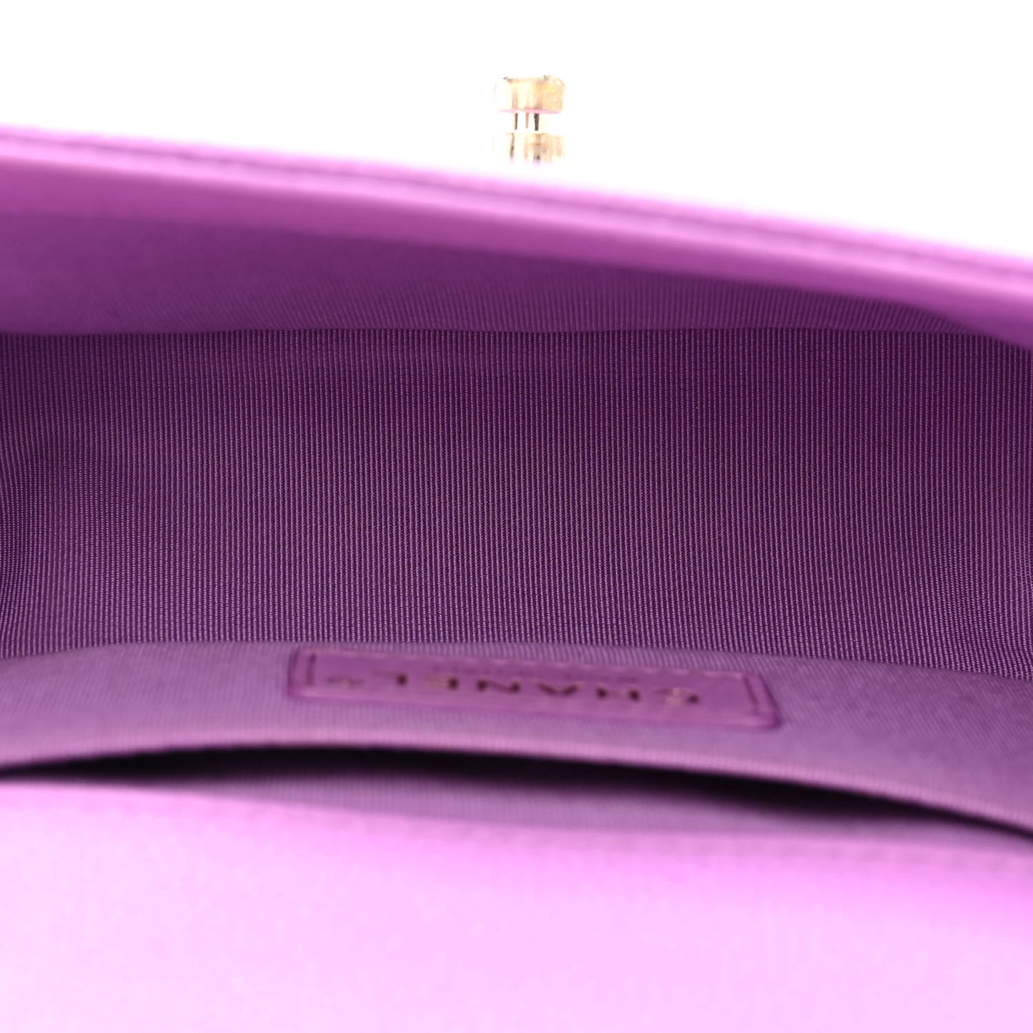 Caviar Quilted Small Boy Flap Purple