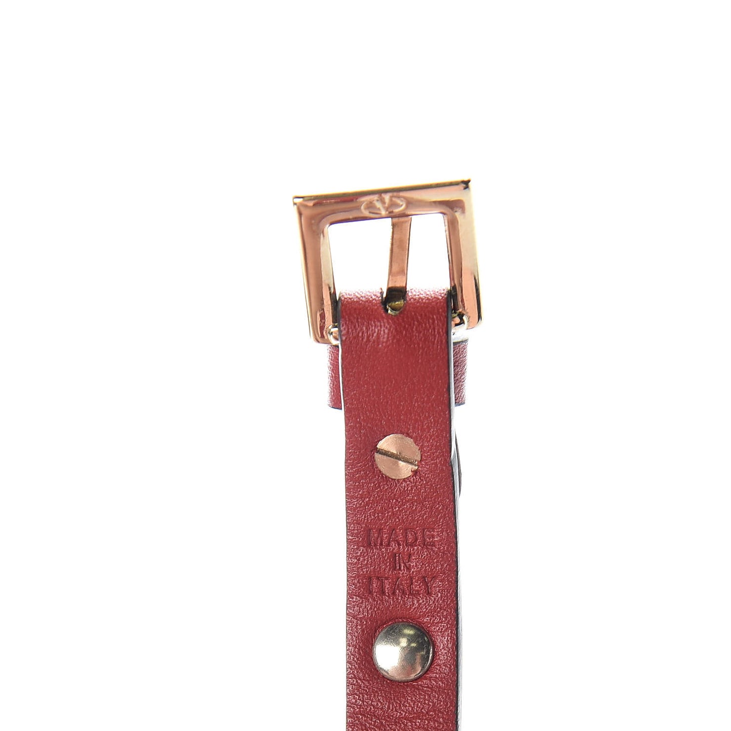 Vitello Rockstud Bracelet Red