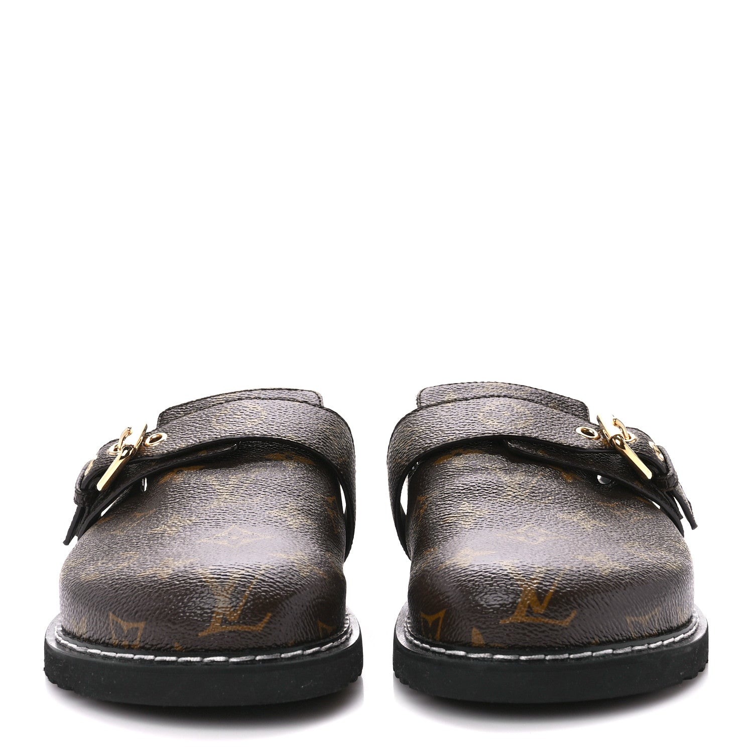 Louis Vuitton Patent Monogram Womens Cosy Flat Comfort Clog Mules 38 Brown 2 of 8