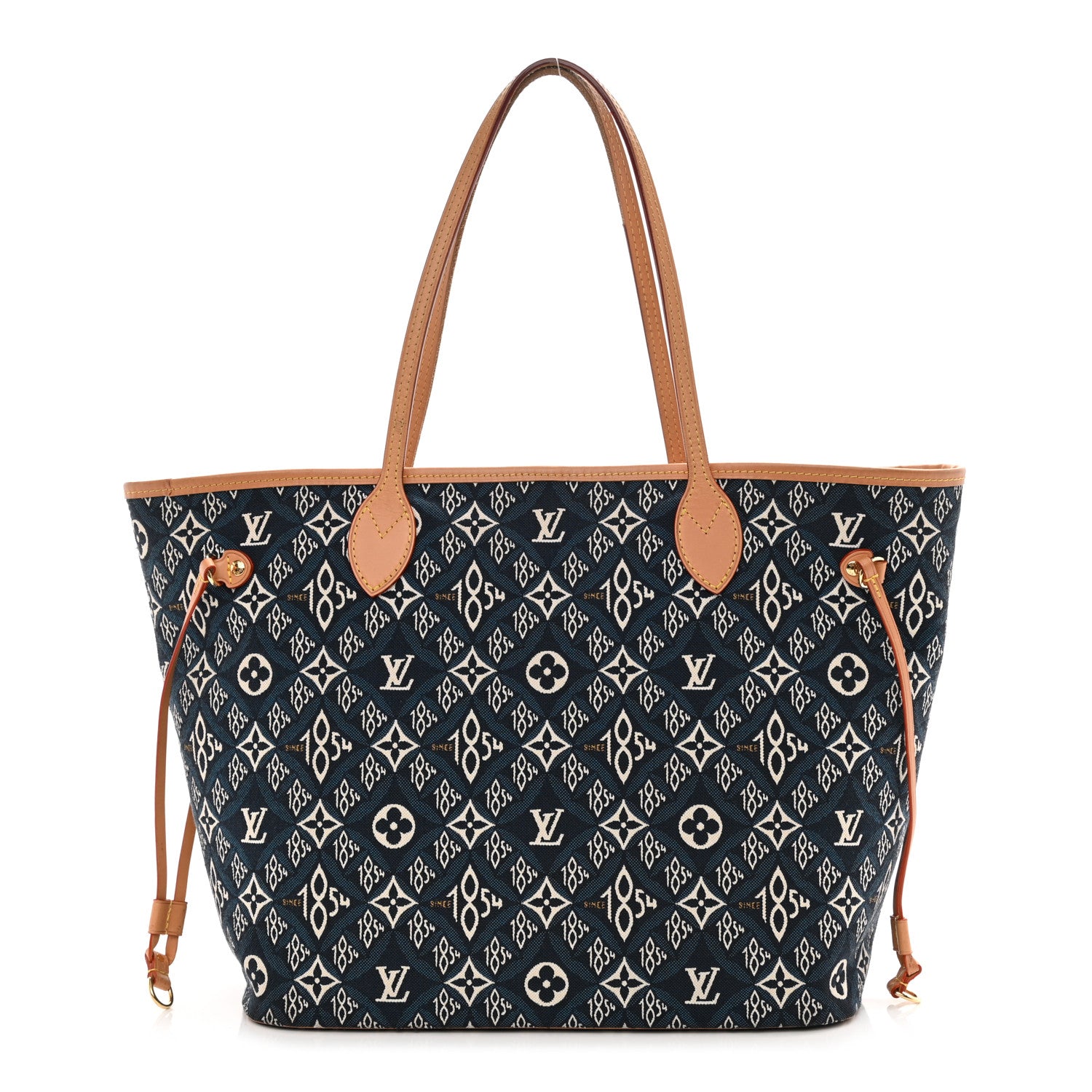 Louis Vuitton Jacquard Since 1854 Neverfull MM Blue 1 of 8