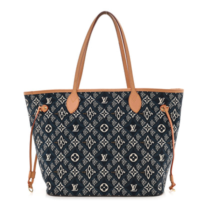 Louis Vuitton Jacquard Since 1854 Neverfull MM Blue 1 of 8