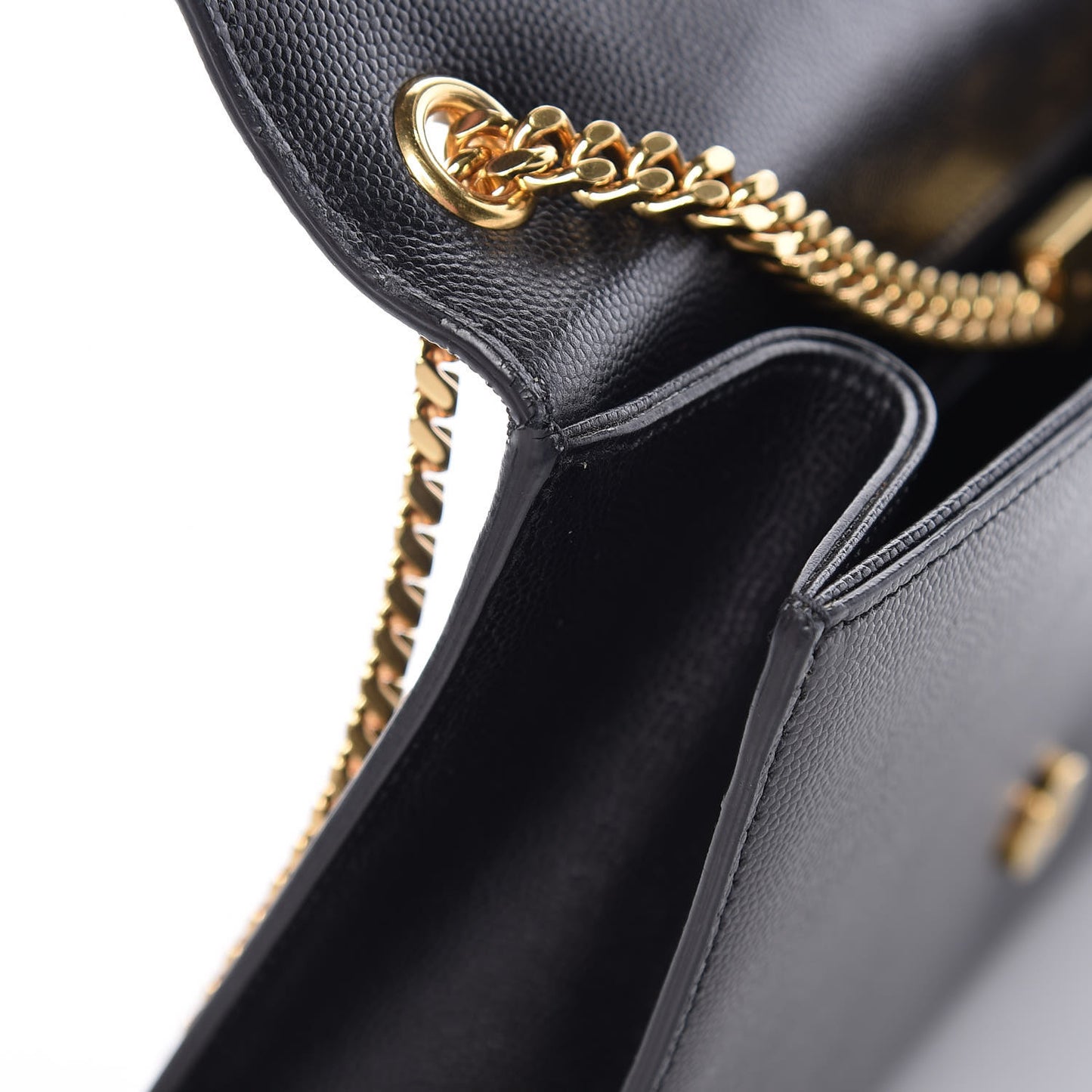 Grain De Poudre Medium Classic Monogram Kate Satchel Black