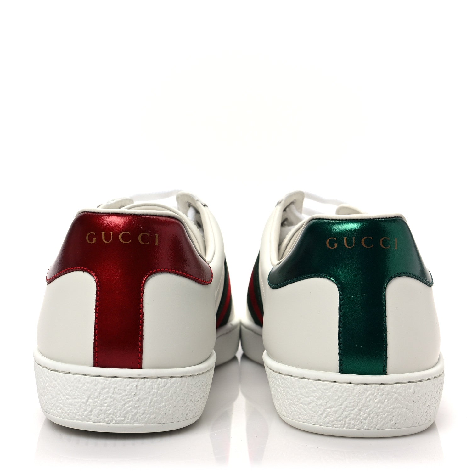 Gucci Calfskin Web Mens Gucci Band Ace Sneakers 8.5 White 5 of 9