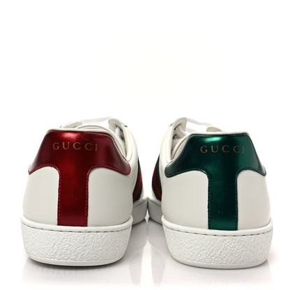 Gucci Calfskin Web Mens Gucci Band Ace Sneakers 8.5 White 5 of 9