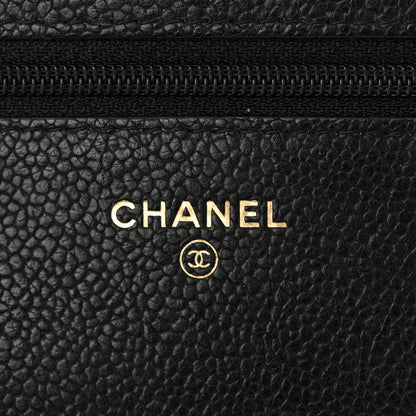 Chanel Caviar Quilted Boy Wallet On Chain WOC Black 6 of 12