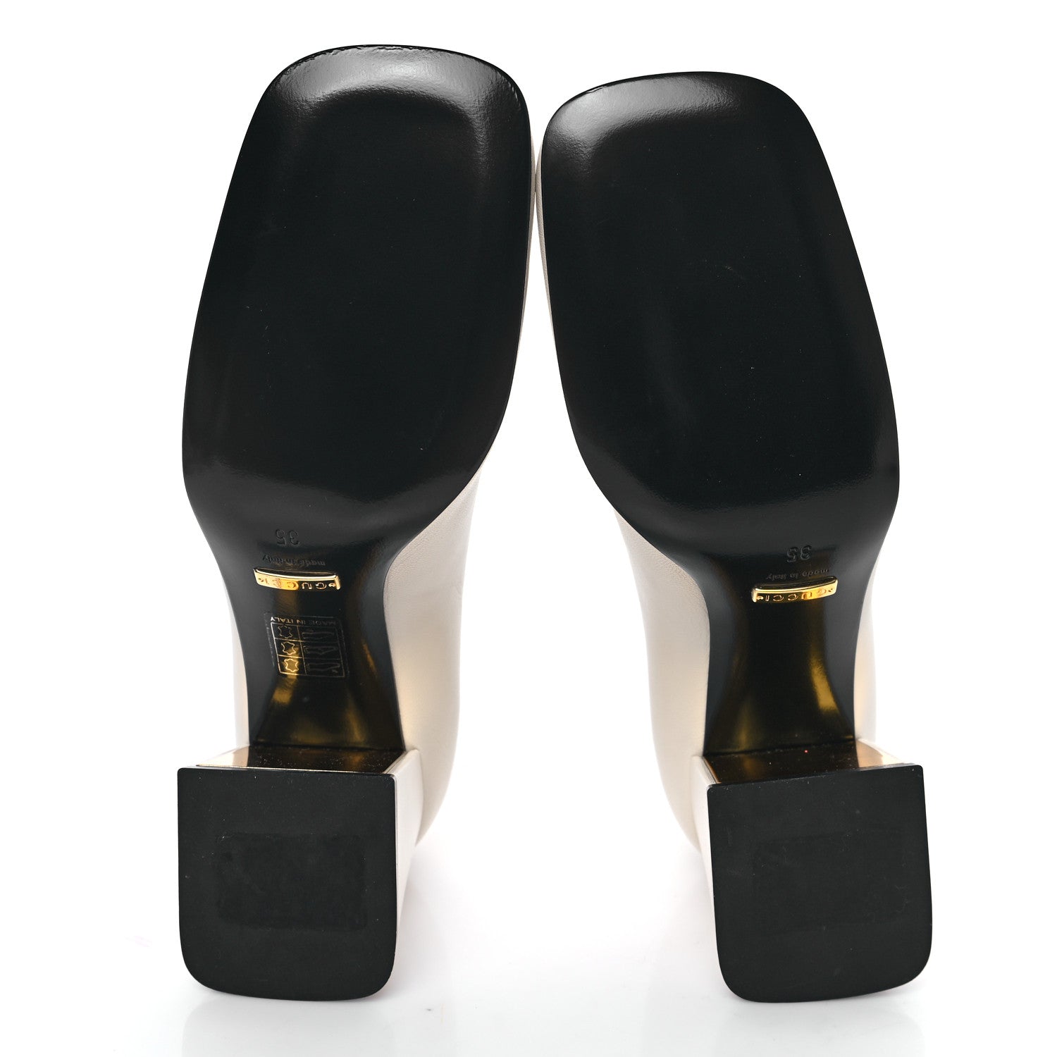 Gucci Malaga Kid Horsebit 75mm Pumps 35 Mystic White 5 of 10