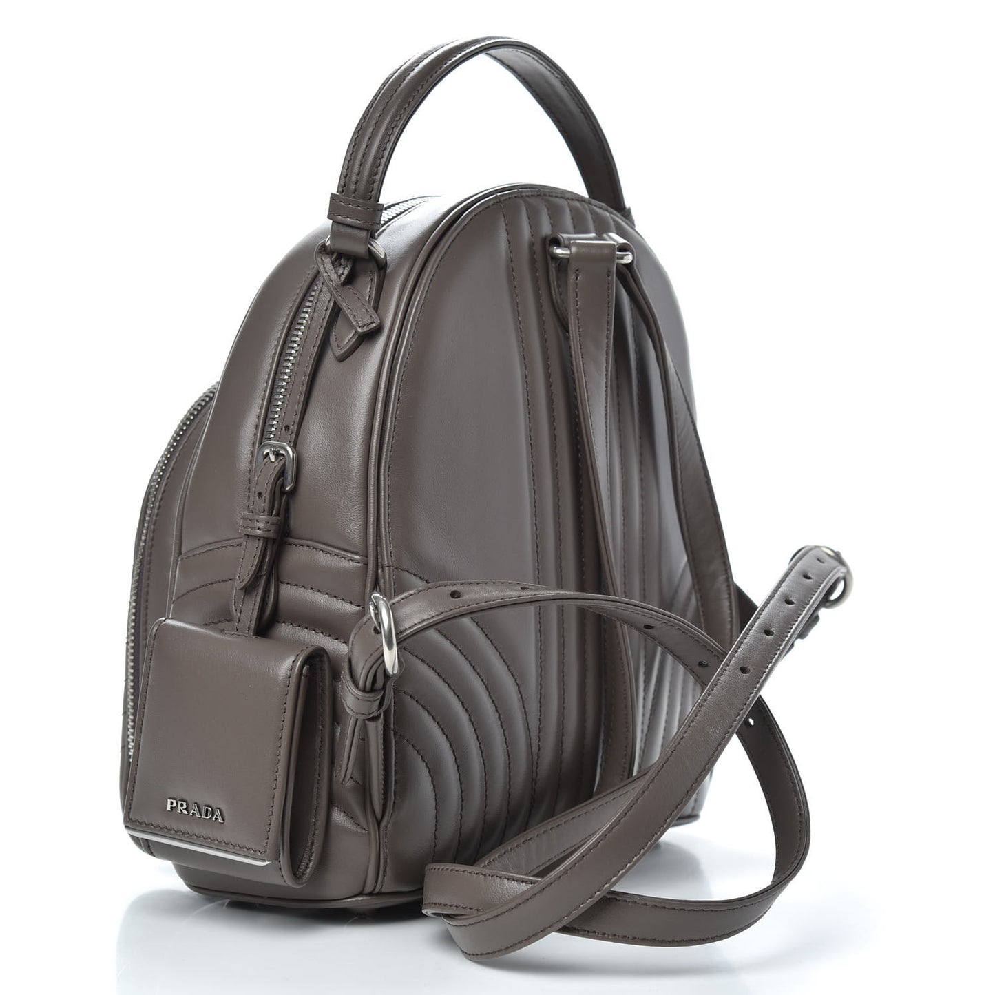 Soft Calfskin Impunture Diagramme Day Backpack Bambu