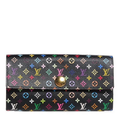 Louis Vuitton Monogram Multicolor Sarah Wallet Black Grenade 1 of 8