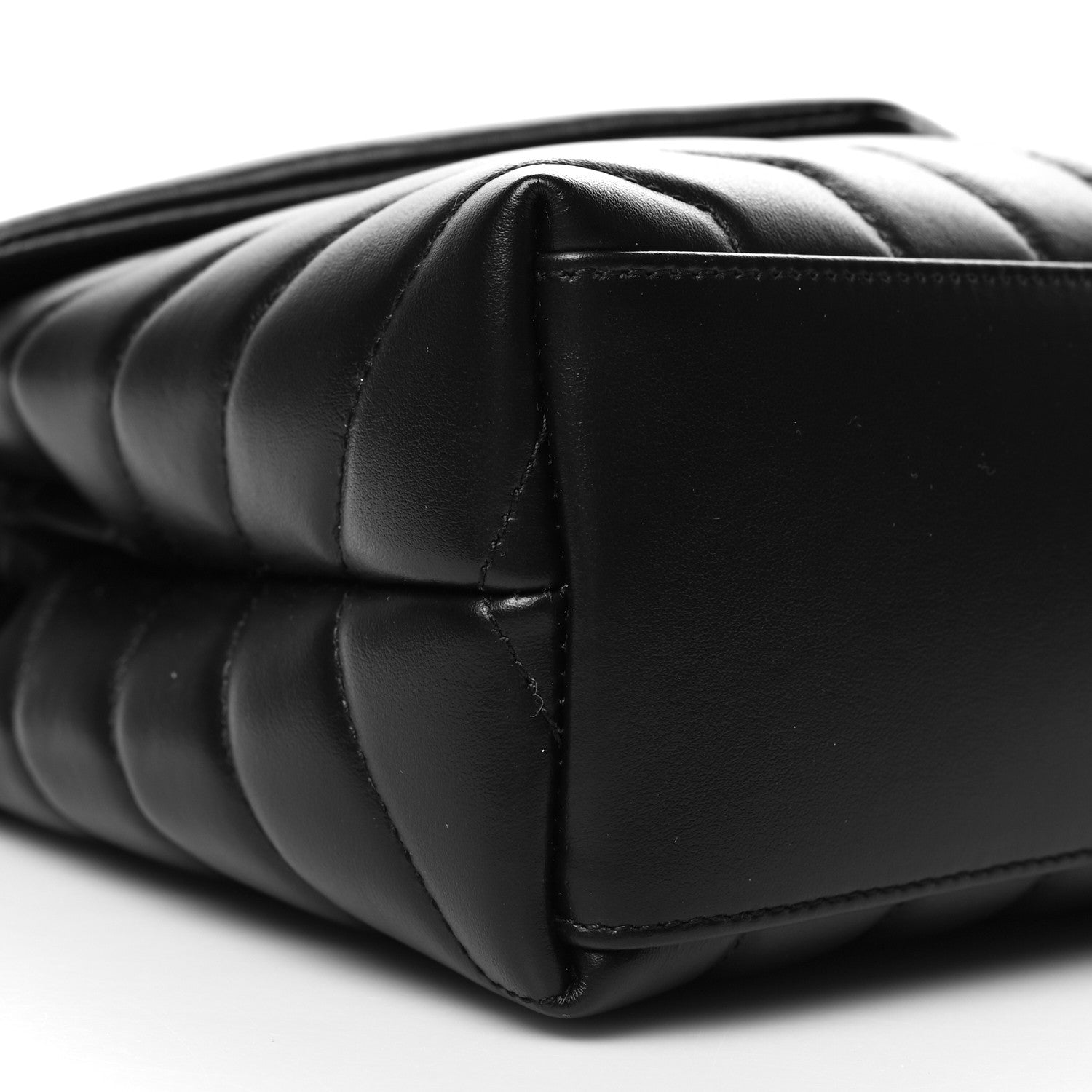Saint Laurent Calfskin Y Quilted Monogram Monochrome Small Loulou Chain Satchel Black 9 of 11