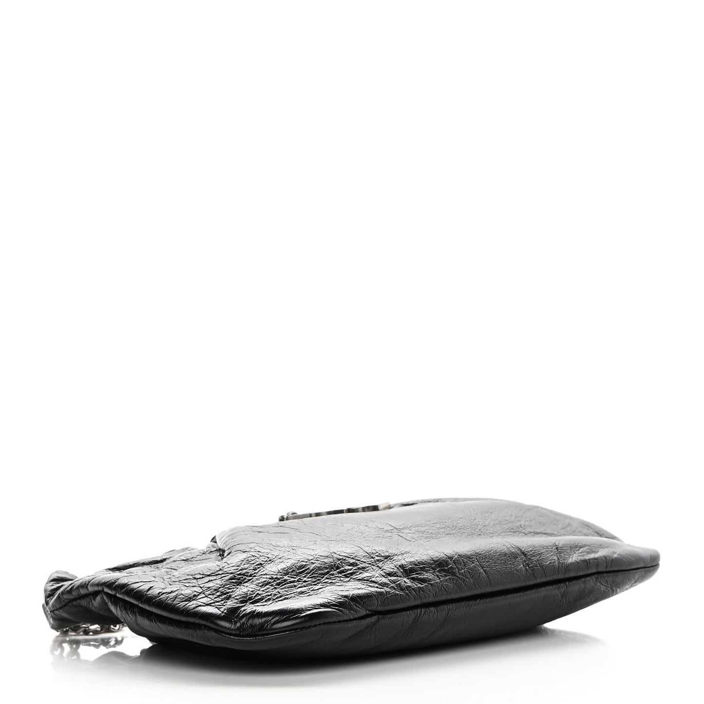 Calfskin Pac Ruched Hobo Black
