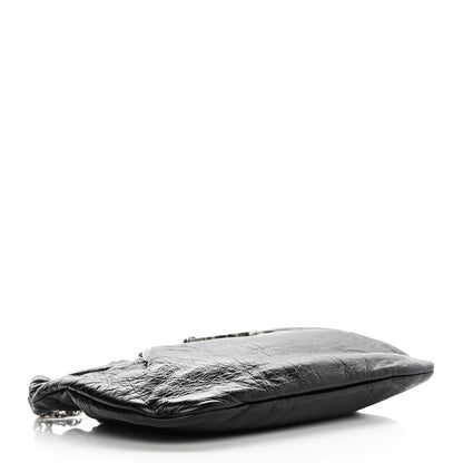 Saint Laurent Calfskin Pac Ruched Hobo Black 4 of 10