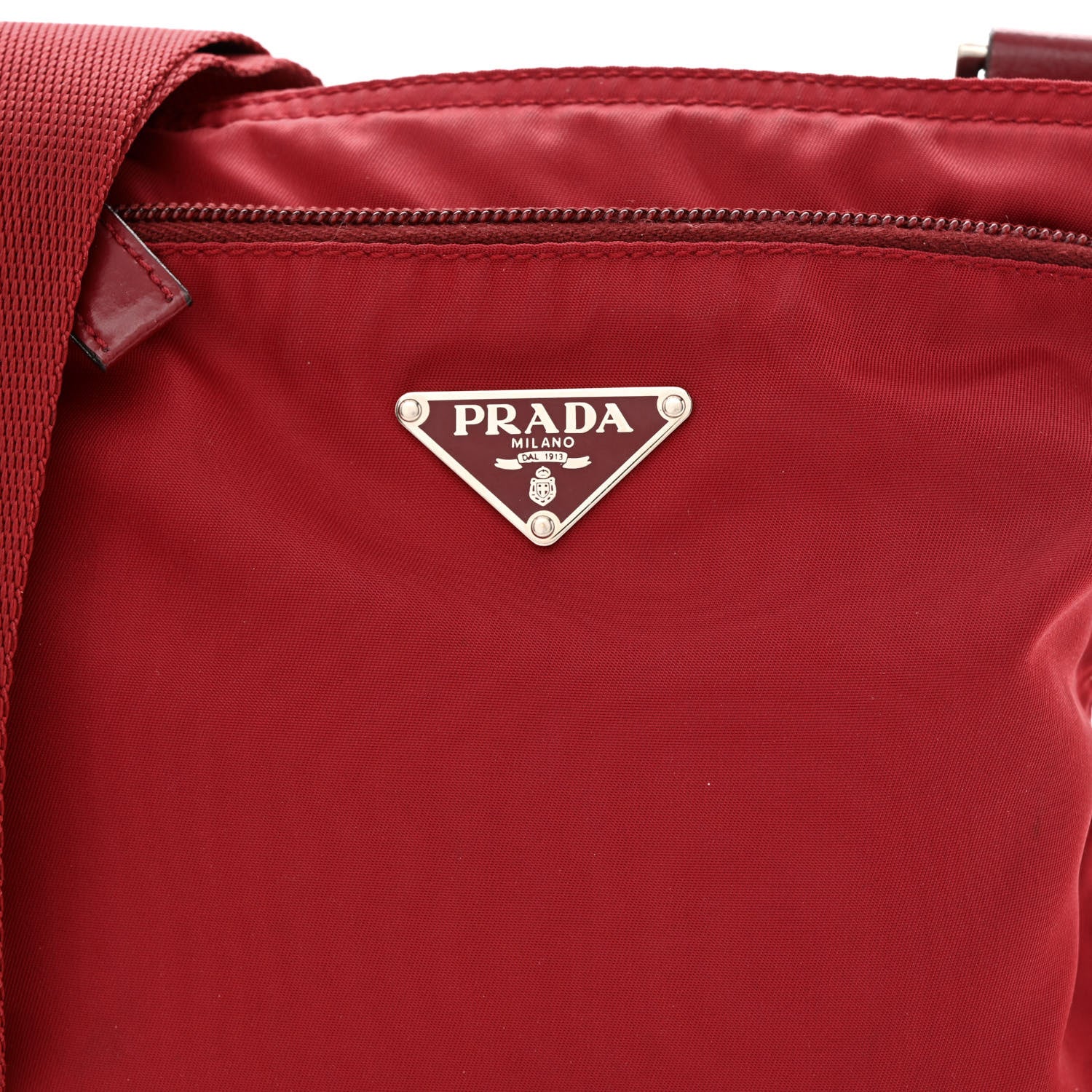 Prada Nylon Flat Messenger Bag Fuoco 8 of 14