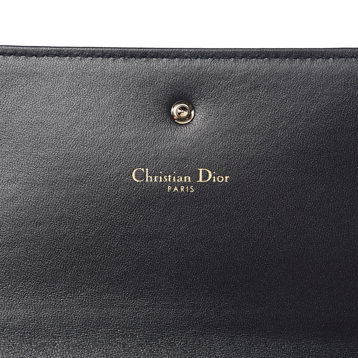 Metallic Patent Micro-Cannage Diorama Croisiere Chain Wallet Blue