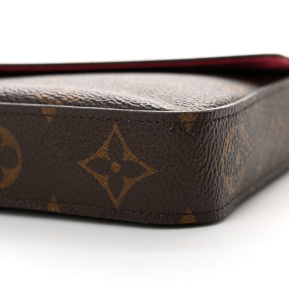 Louis Vuitton Monogram Pochette Felicie Chain Wallet Fuchsia 11 of 13