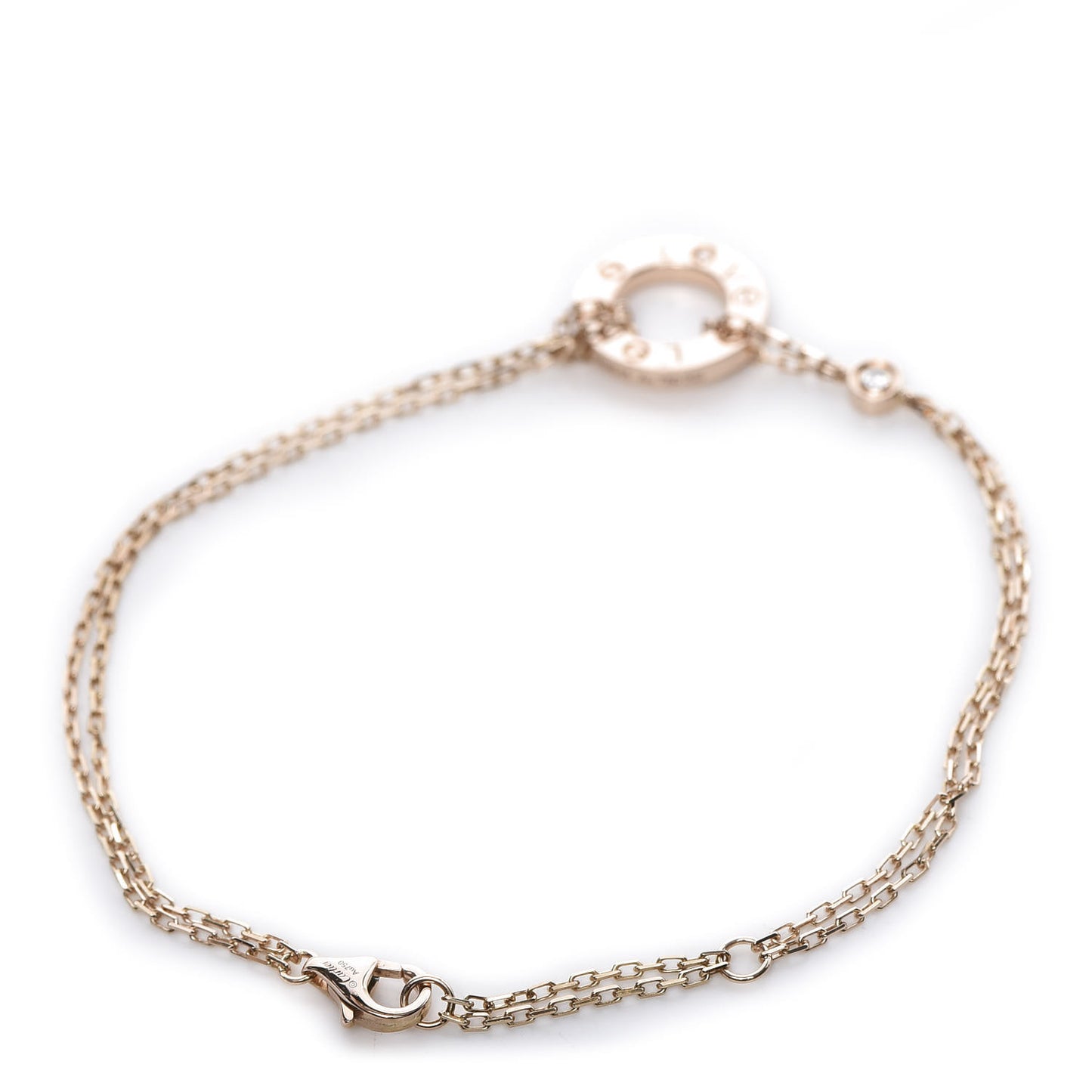 18K Pink Gold Diamond LOVE Bracelet