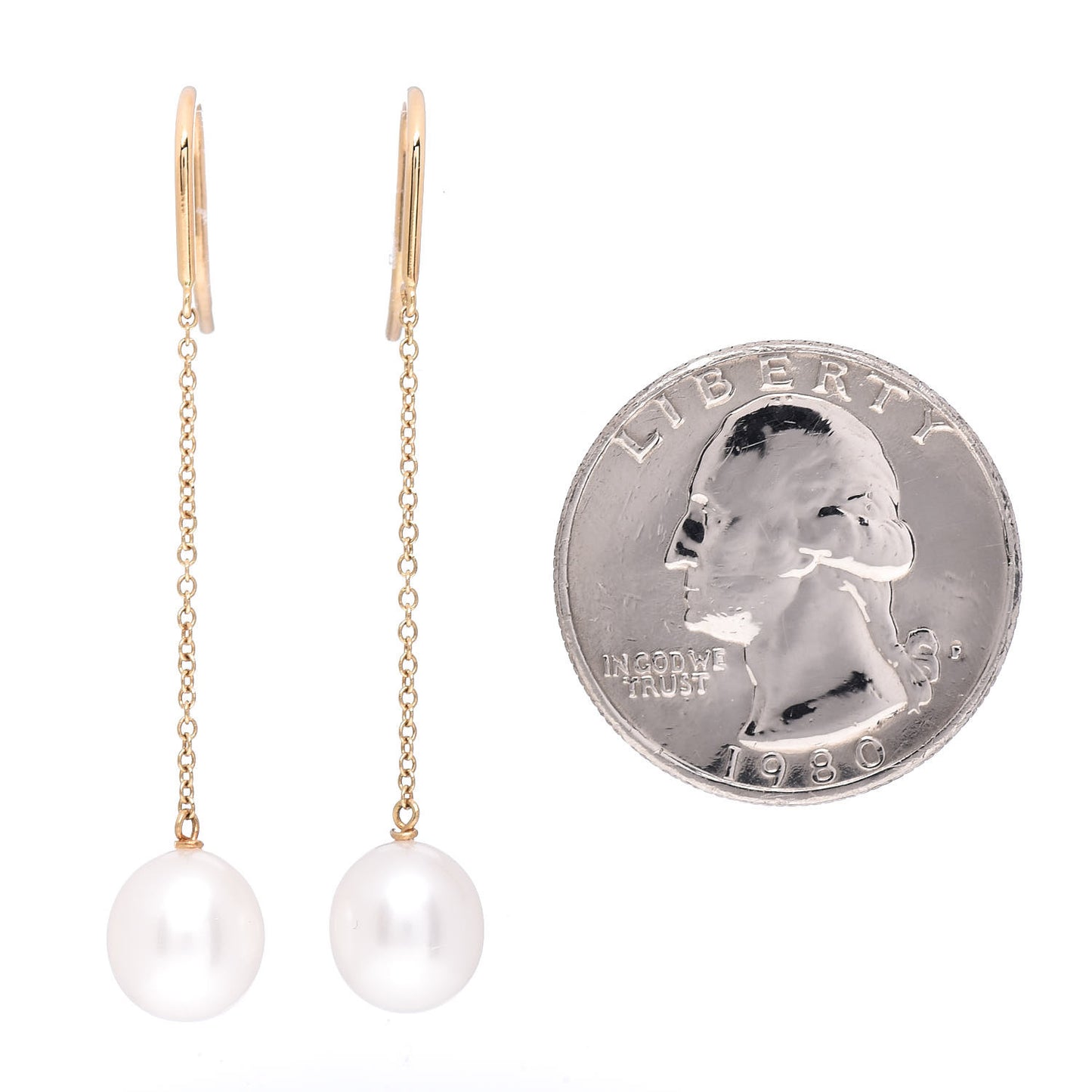 18K Yellow Gold Elsa Peretti Pearls By The Yard Drop Earrings