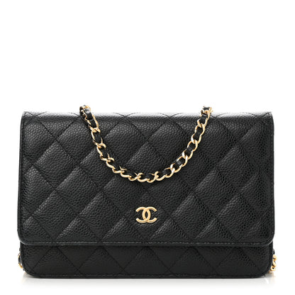 Chanel Caviar Quilted Wallet on Chain WOC Black 1 of 12