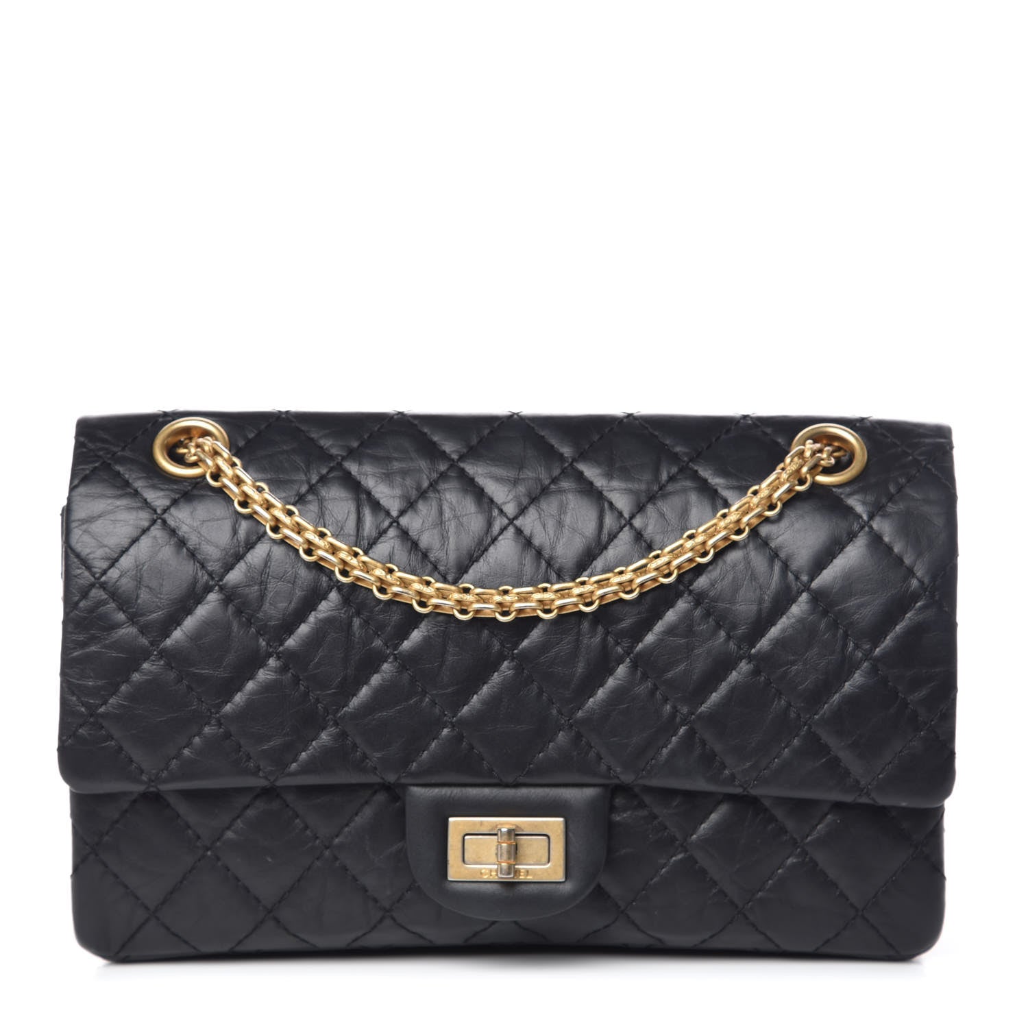 Chanel Aged Calfskin Quilted 2.55 Reissue 225 Flap Black 1 of 10