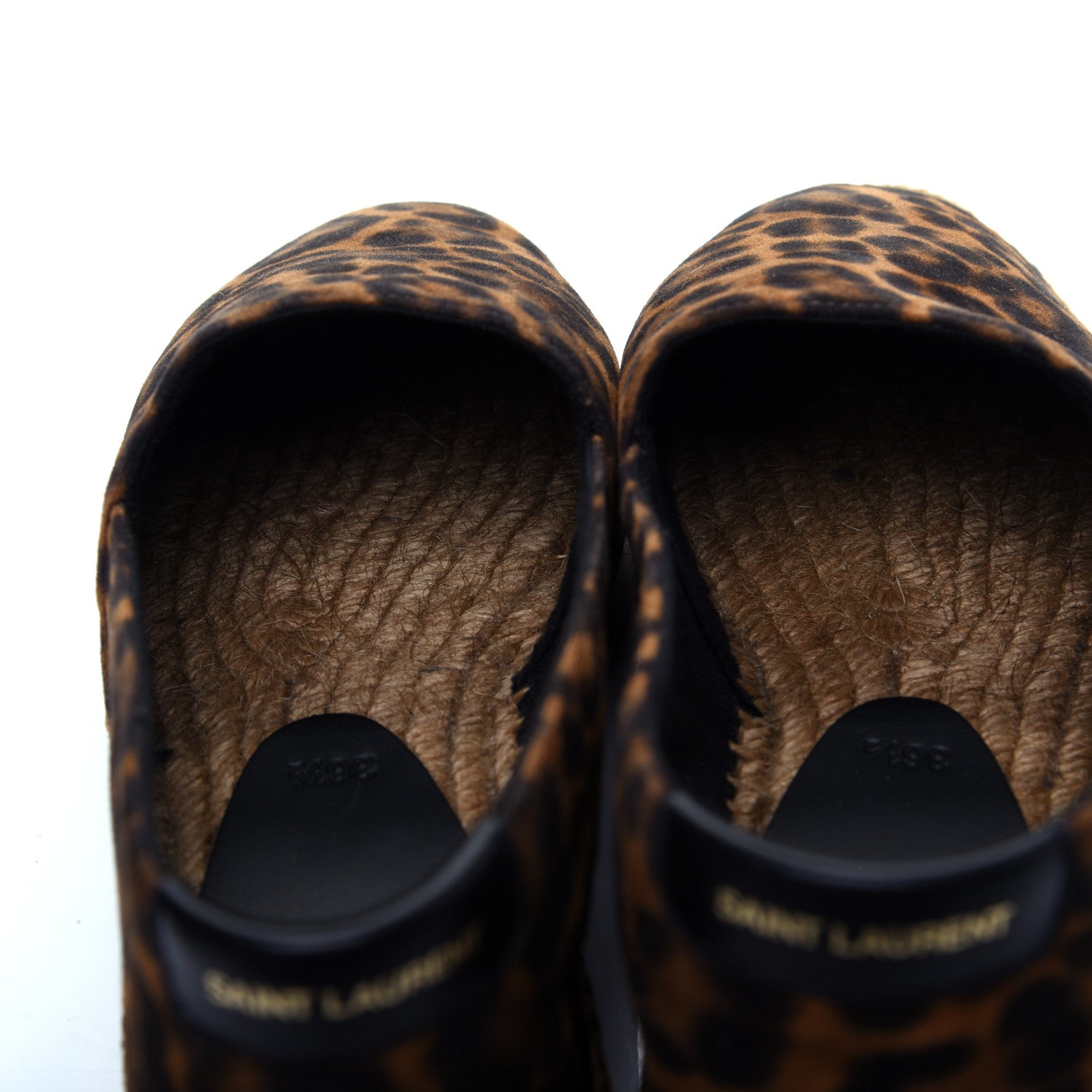 Saint Laurent Suede Leopard Print Espadrilles 36.5 Natural 12 of 13
