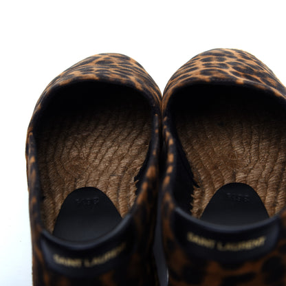 Saint Laurent Suede Leopard Print Espadrilles 36.5 Natural 12 of 13