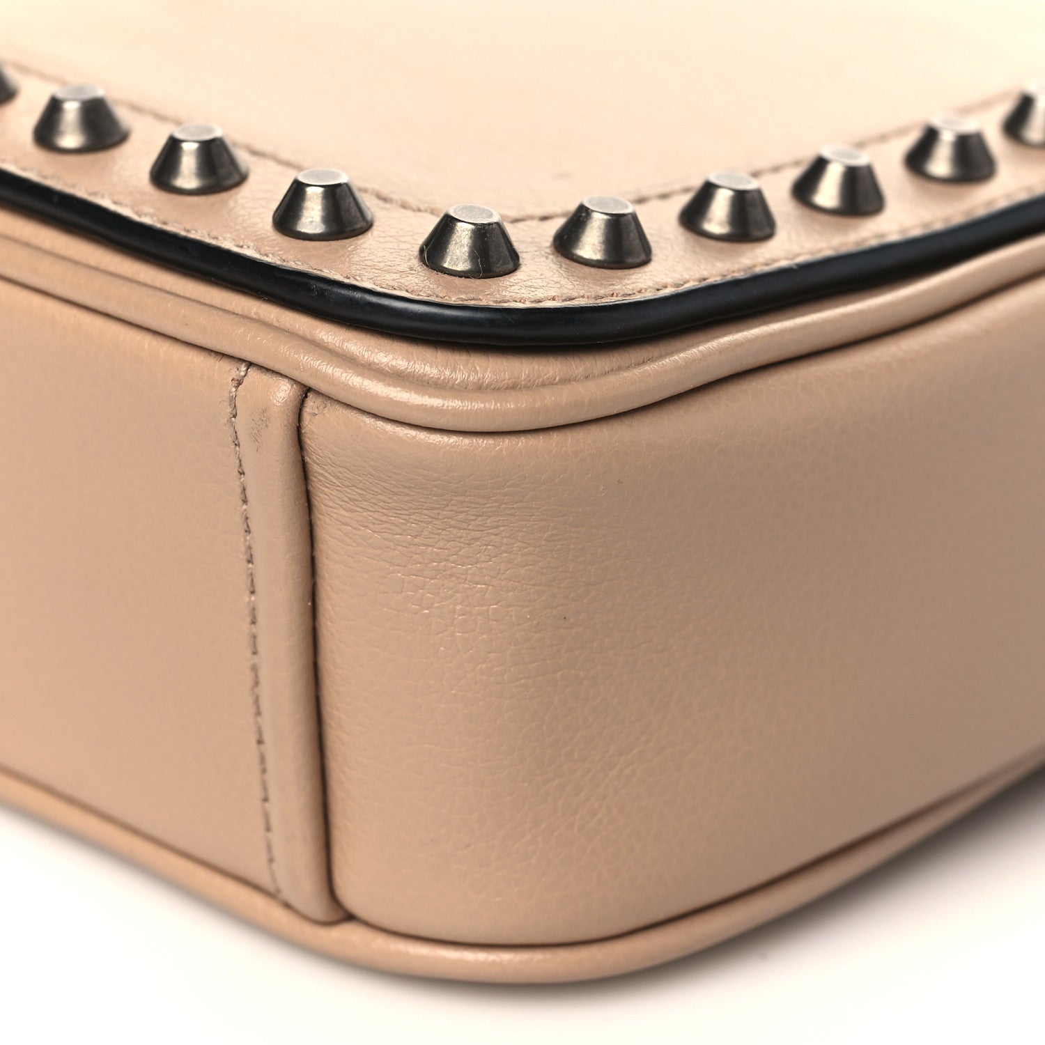 Prada Glace Calfskin Studded Crossbody Cammeo 9 of 9