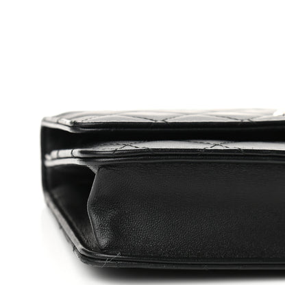 Chanel Lambskin Quilted Trendy CC Wallet On Chain WOC Black 8 of 9
