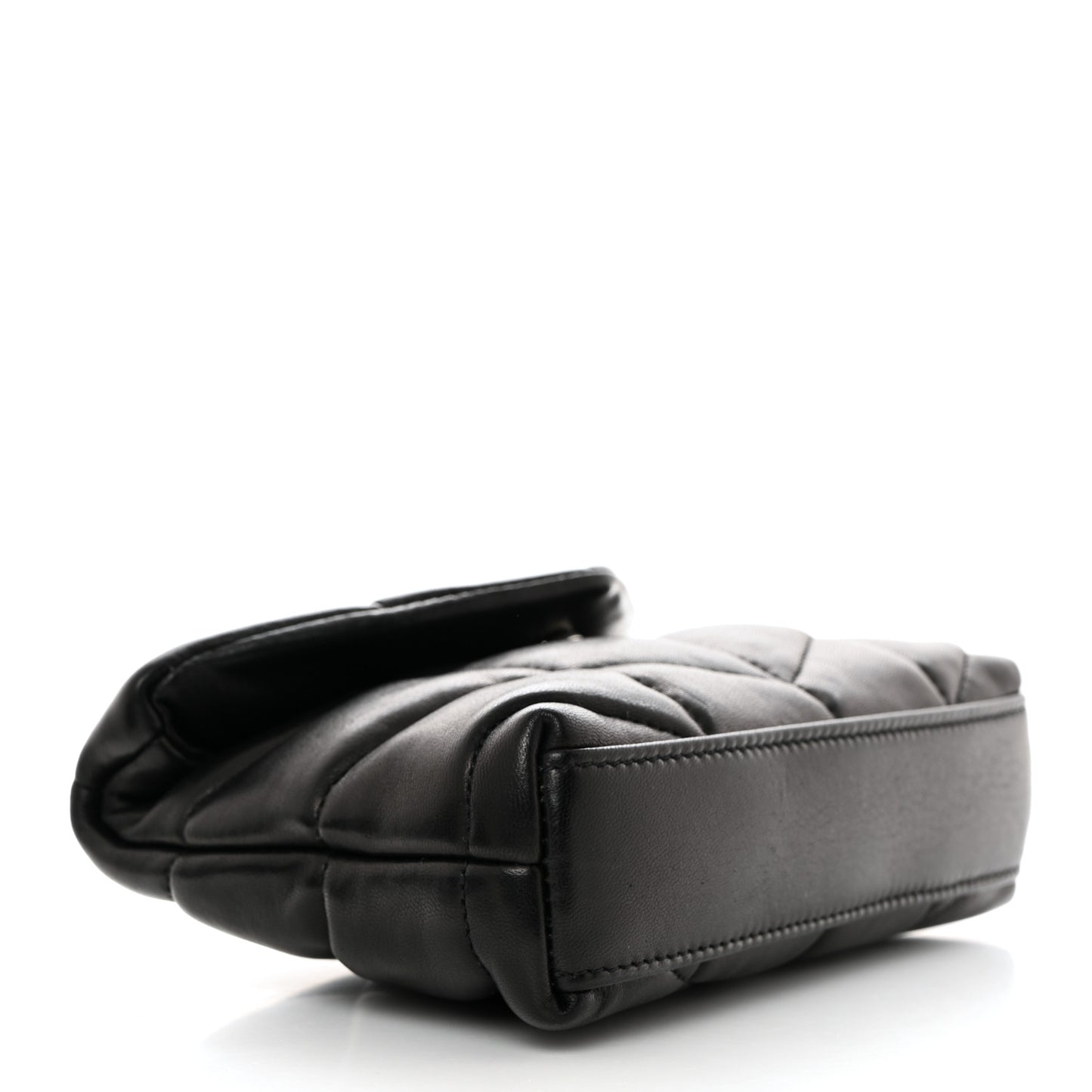 Lambskin Monogram Loulou Puffer Pouch Clutch Black