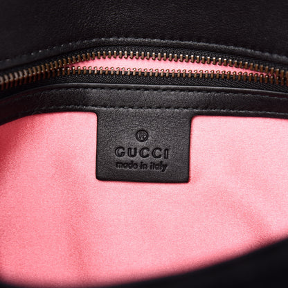 Gucci Velvet Matelasse Small GG Marmont Shoulder Bag Black 6 of 11